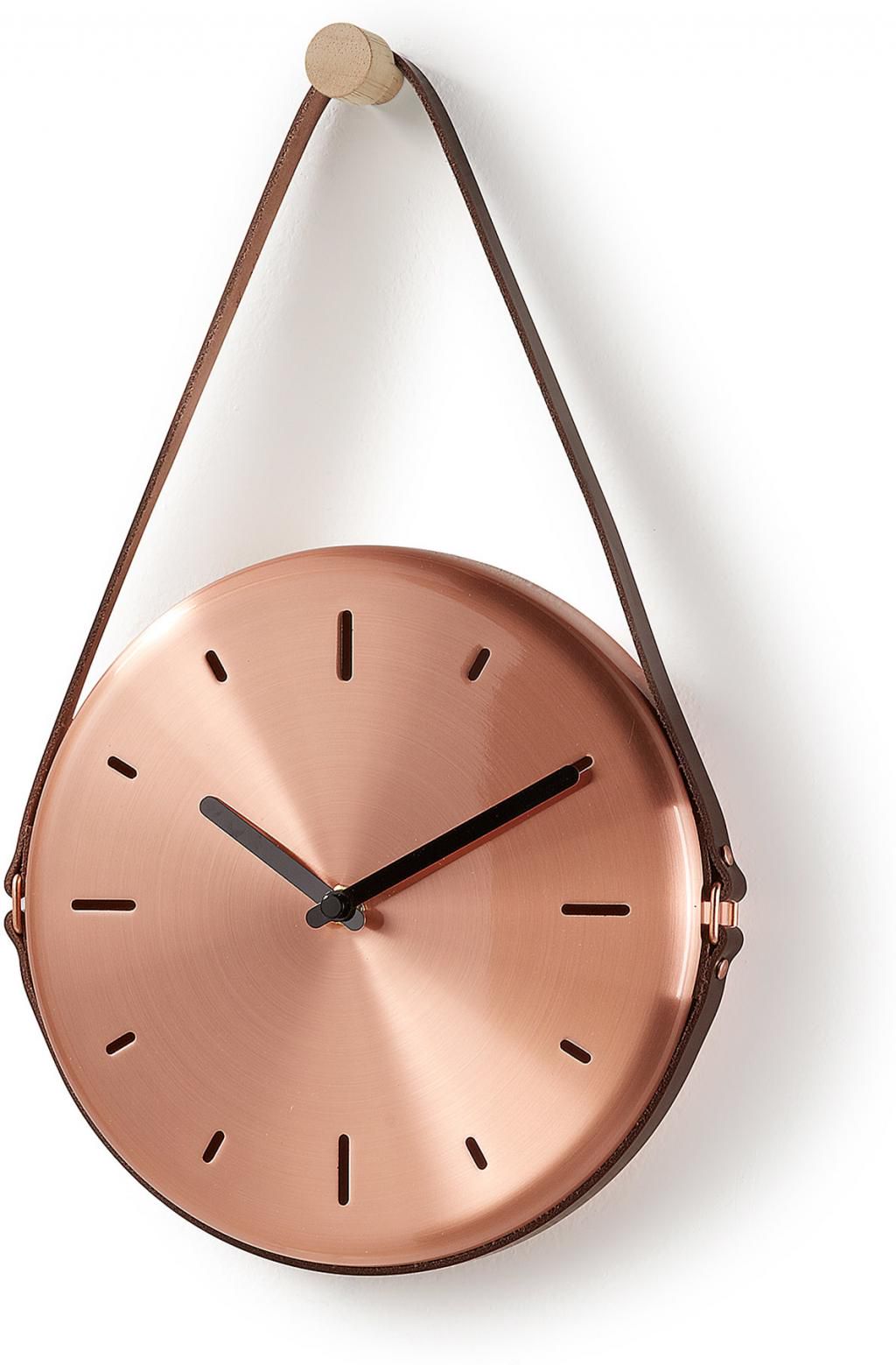 Best Of Große Wanduhr Kupfer LaForma Wanduhr Wolly Kupfer Metall Leder Henkel La Forma